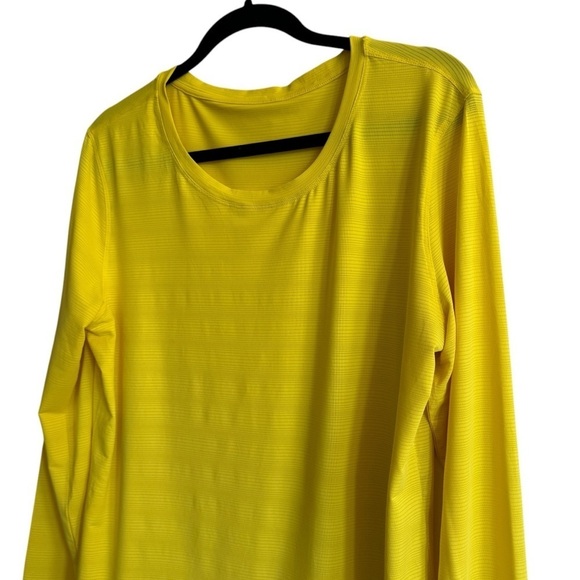 ZYIA Active Subtle Stripe Long Sleeve Shirt, Yellow, Size XL - Picture 5 of 9